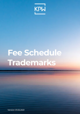 Schedule of fees for trademarks trademark registration appllication Germany EU, Switzerland international